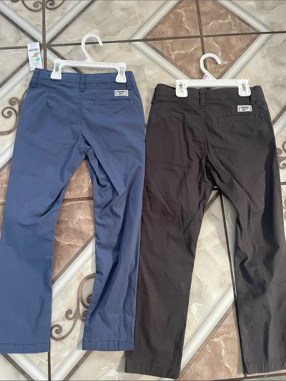 OshKosh B'gosh Boys Blue and Black Pull-On Chino Pants - 2 Pack